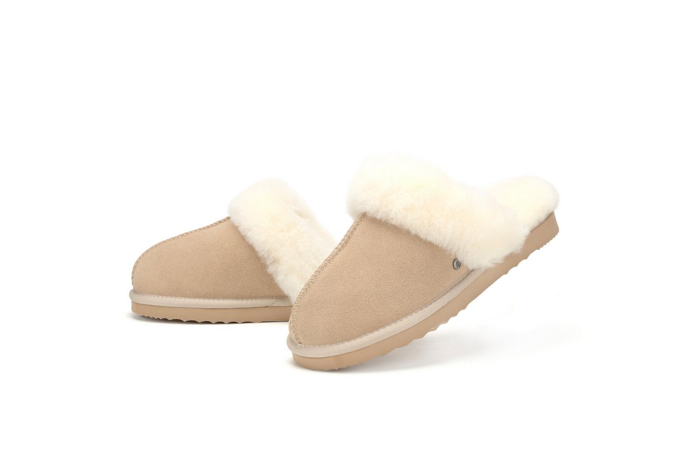 Parfeying Damen Pantoffeln Slipper aus luxuriösem australischem Lammerfell Plüsch Hausschuhe echtem weicher Merinowolle 100% natürliche Materialien