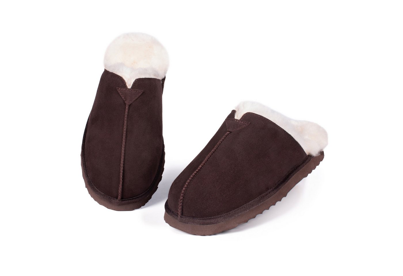 Parfeying Herren Pantoffeln Slipper aus luxuriösem australischem Lammerfell Plüsch Hausschuhe echtem weicher Merinowolle 100% natürliche Materialien