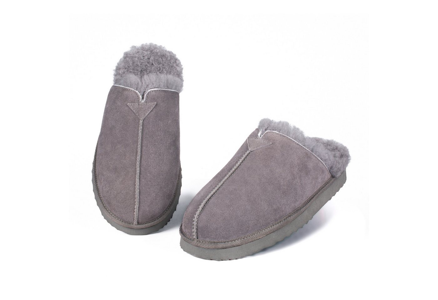 Parfeying Herren Pantoffeln Slipper aus luxuriösem australischem Lammerfell Plüsch Hausschuhe echtem weicher Merinowolle 100% natürliche Materialien