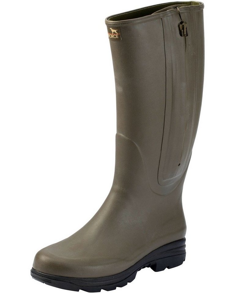 Parforce Essential Gummistiefel mit Reißverschluss und Neoprenfutter Gummistiefel Herausnehmbare Innensohle, Stoßdämpfend, Wärmeisolation