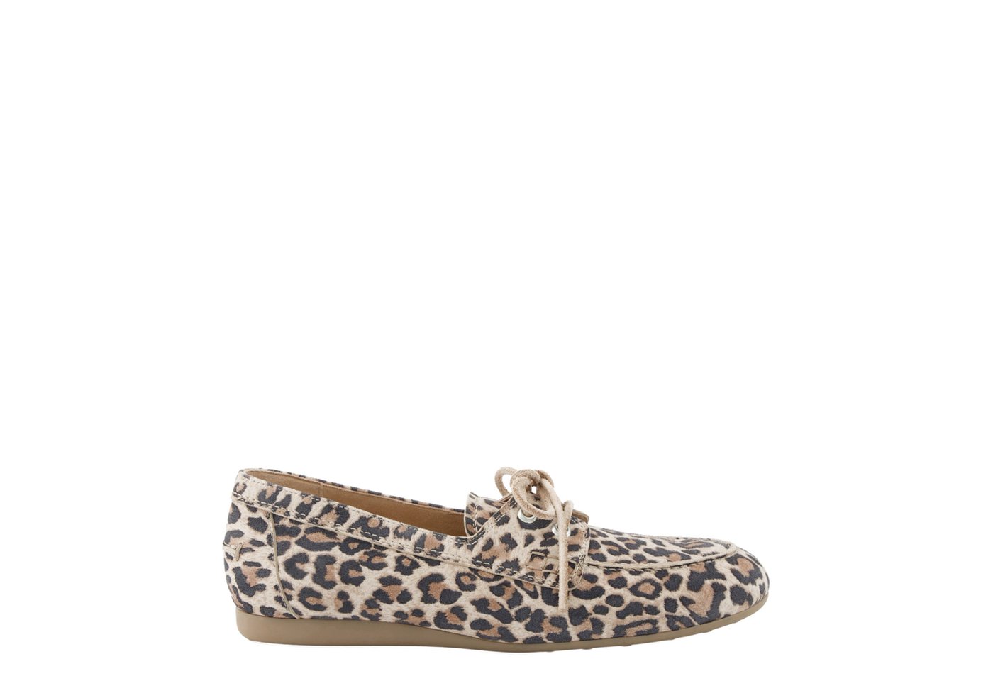 Paul Green 1136-109, Slipper & Mokassin, Braun / Leo-Look, Damen Slipper