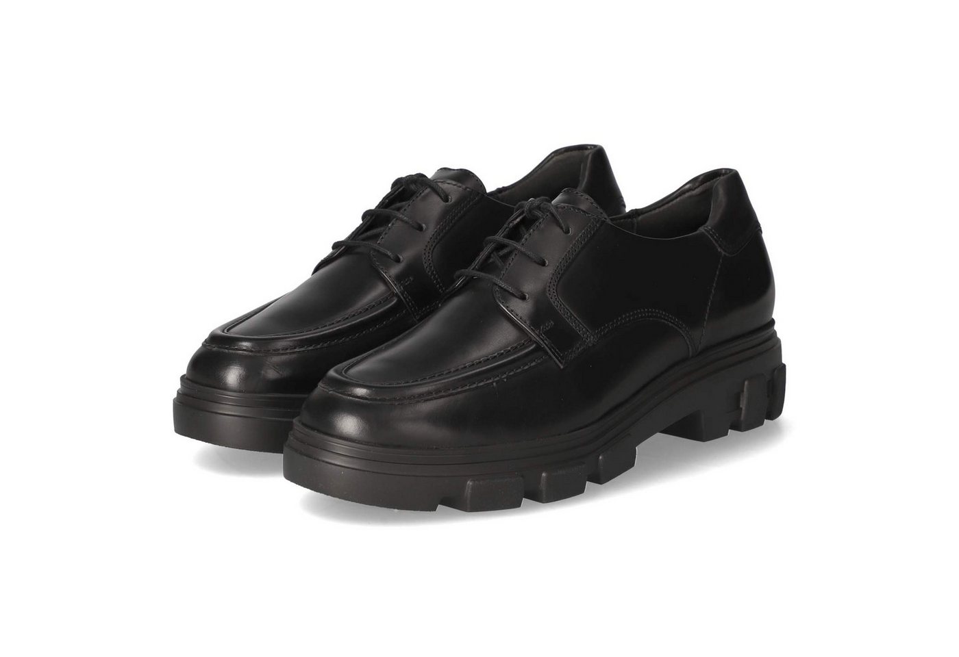 Paul Green 1172-00 Damen Glattleder schwarz Schnürschuh