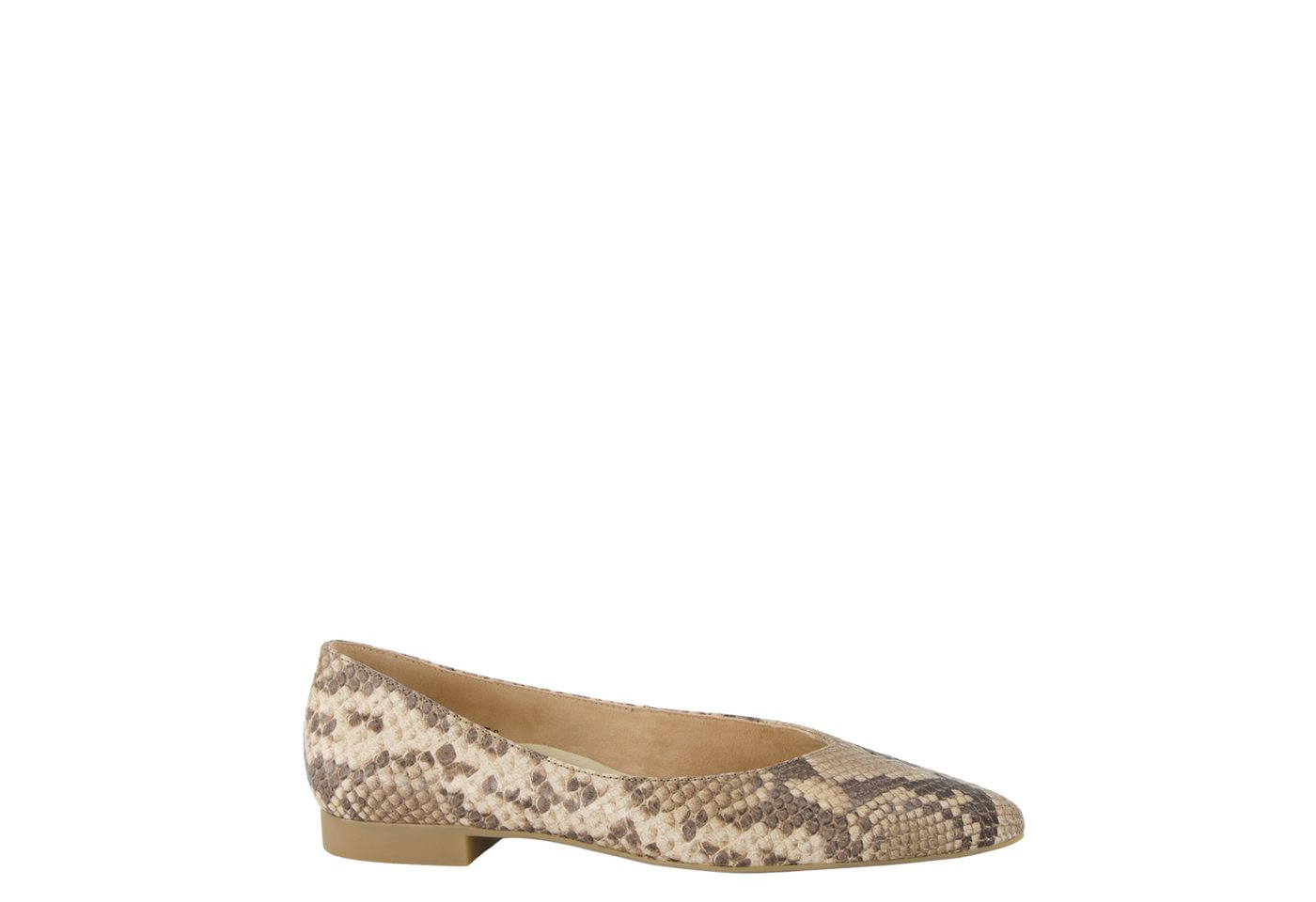 Paul Green 3772-209, Ballerina, Beige / Reptiloptik, Damen Ballerina