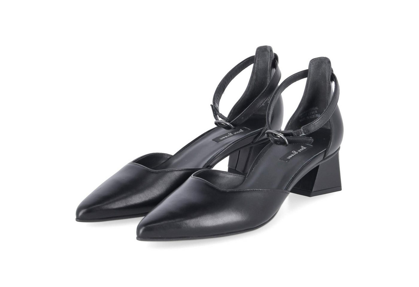 Paul Green 3820-010 Damen Glattleder schwarz Keilpumps