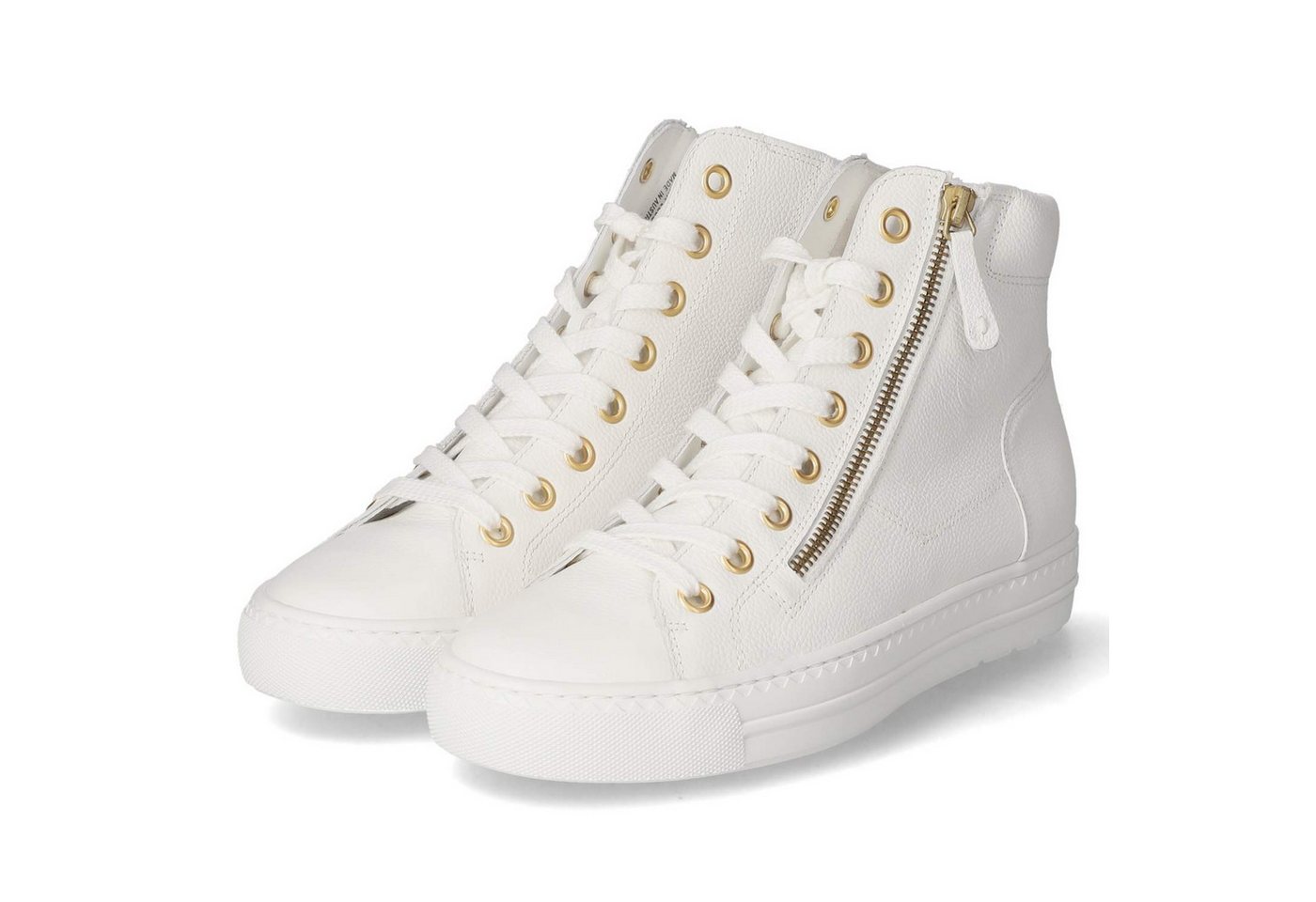 Paul Green 4024-180 Damen Glattleder weiss Schnürstiefel