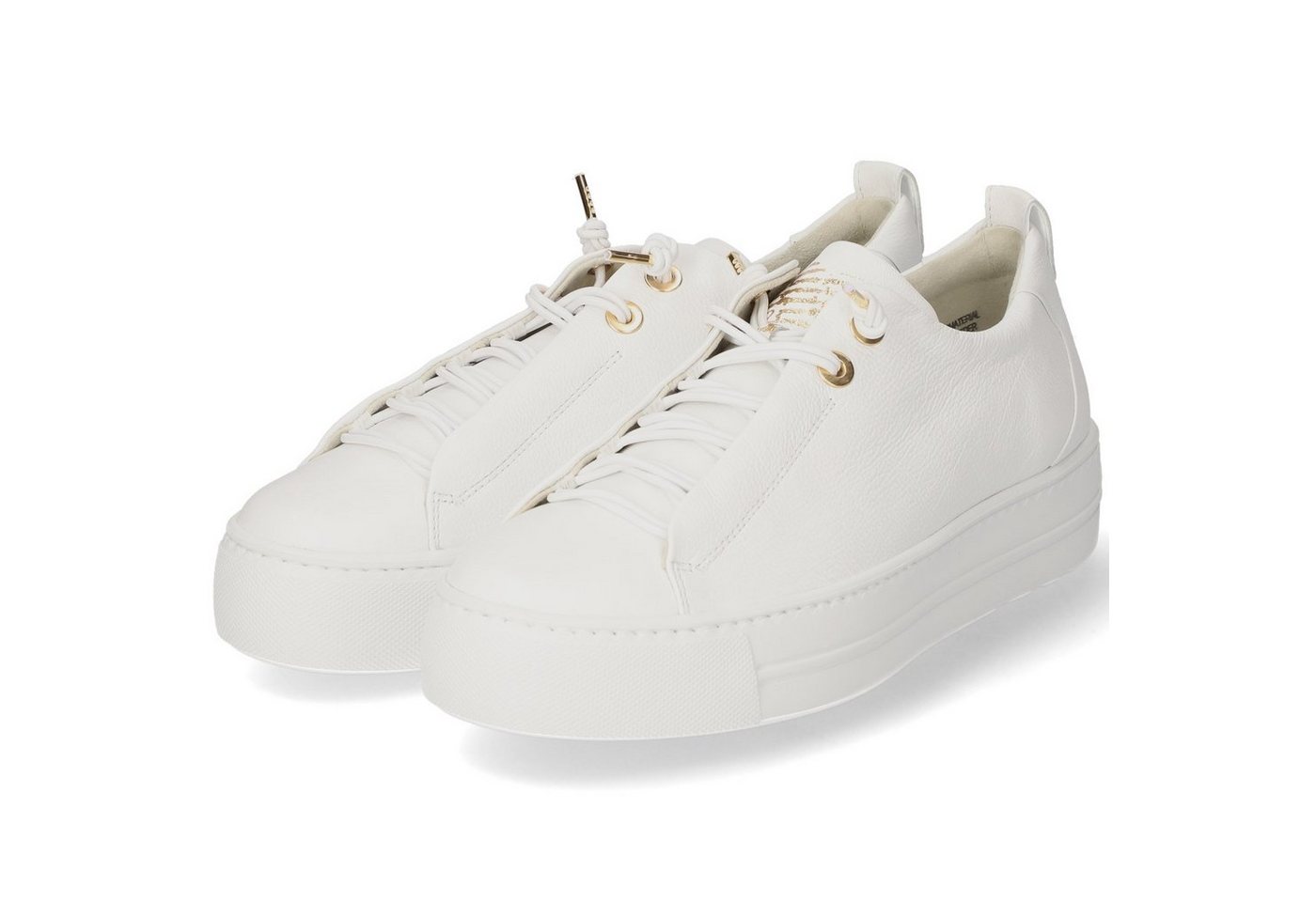Paul Green 5017-001 Damen Glattleder weiss Schnürschuh