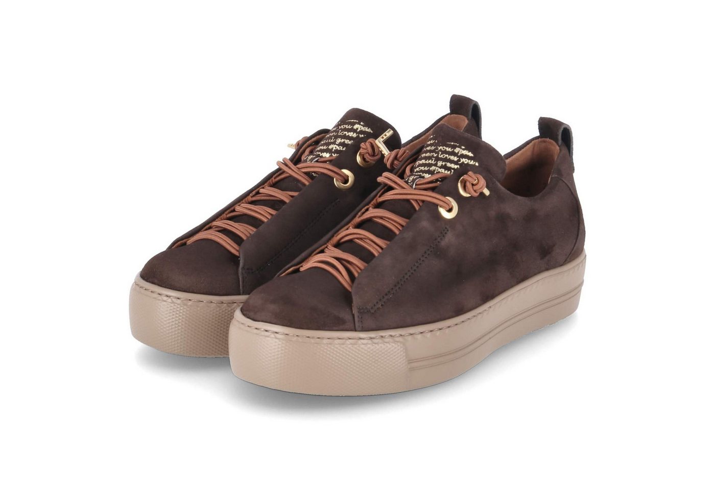 Paul Green 5017-44 Damen Rauleder braun Schnürschuh