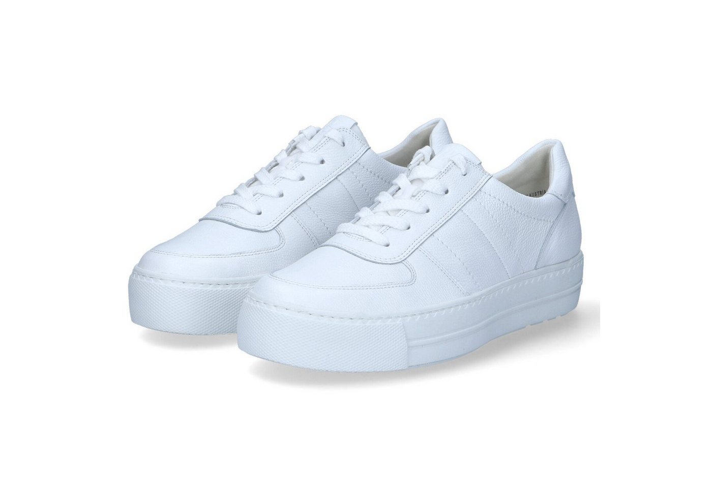 Paul Green 5230-02 Damen Glattleder weiss Schnürschuh