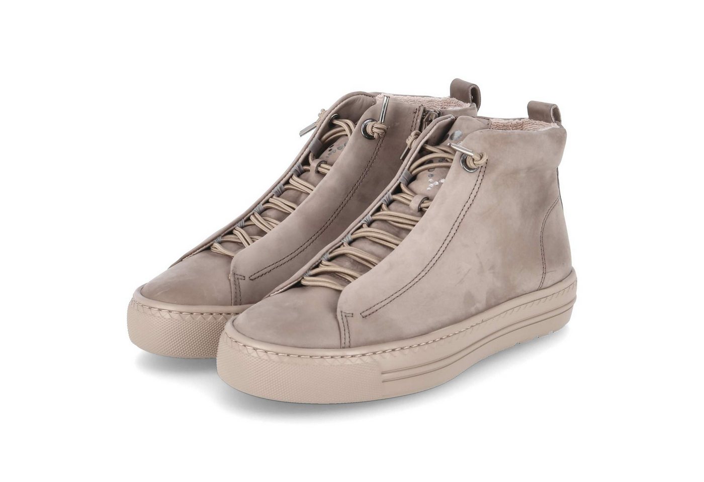 Paul Green 5283-05 Damen Rauleder taupe Schnürstiefel