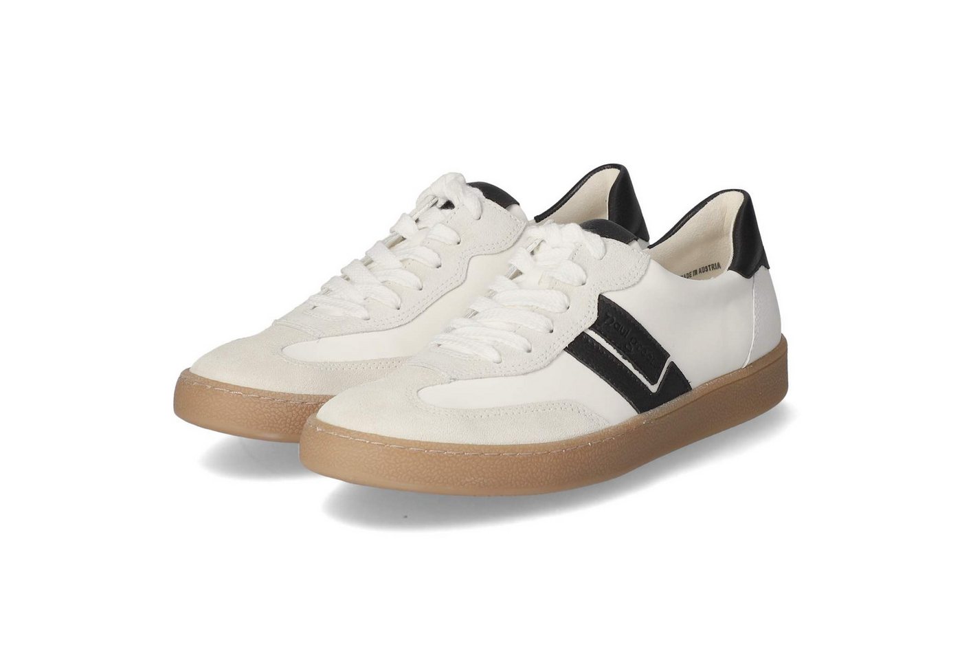 Paul Green 5437-02 Damen Leder weiss-kombi Schnürschuh
