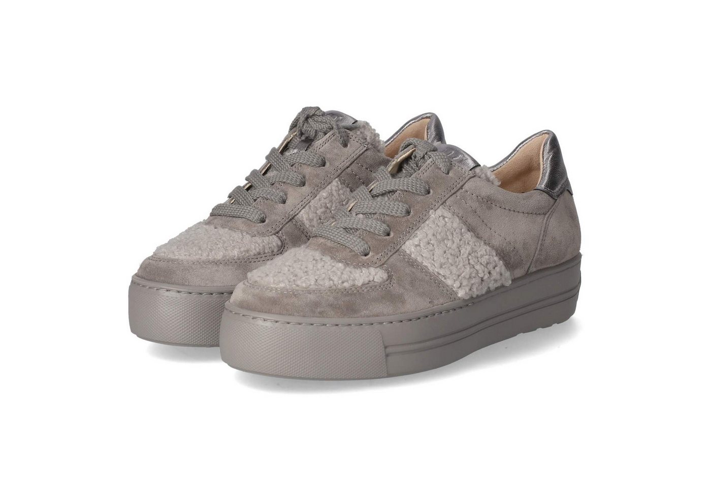 Paul Green 5487-00 Damen Rauleder grau Schnürschuh