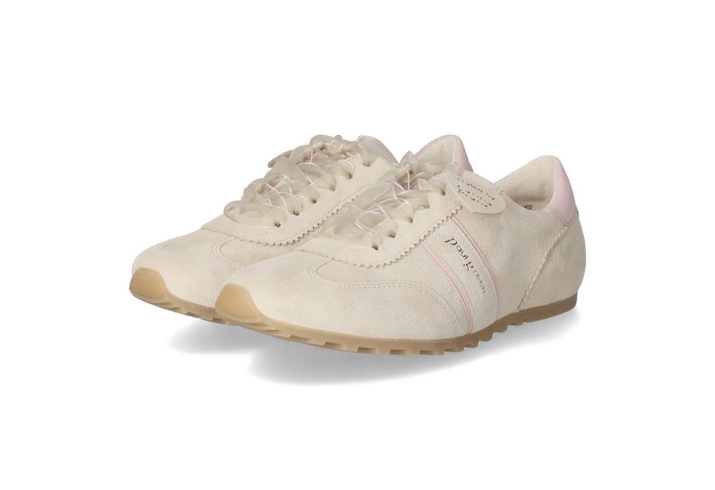 Paul Green 5508-019 Damen Rauleder beige Schnürschuh