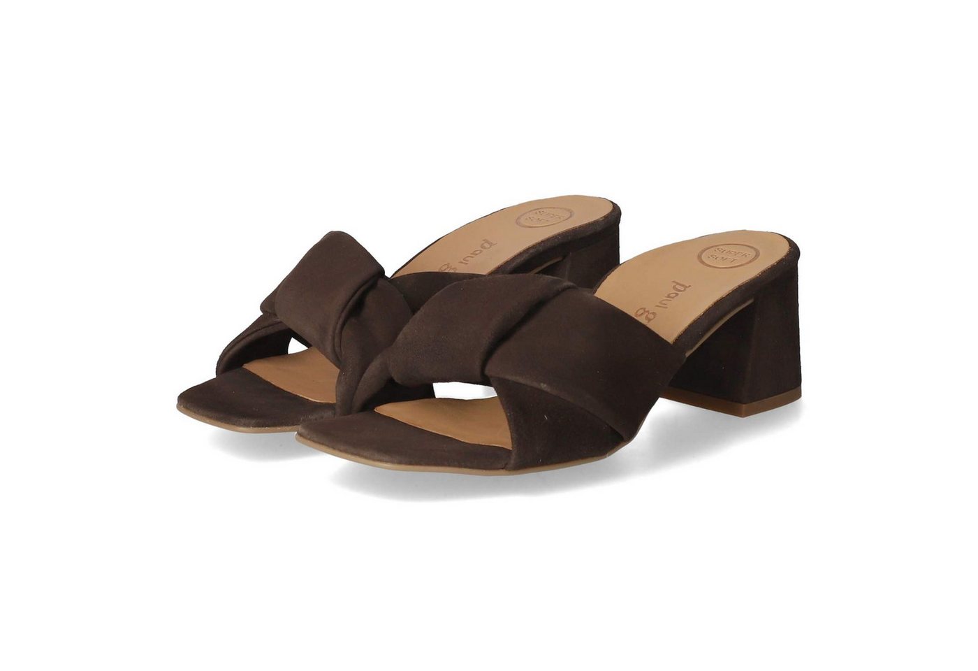 Paul Green 6127-109 Damen Rauleder braun Pantolette