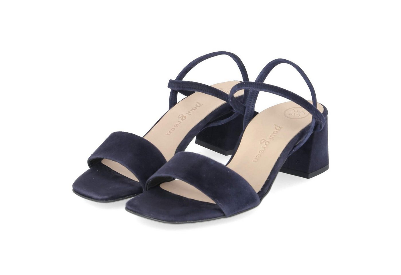 Paul Green 6183-029 Damen Rauleder blue Sandalette