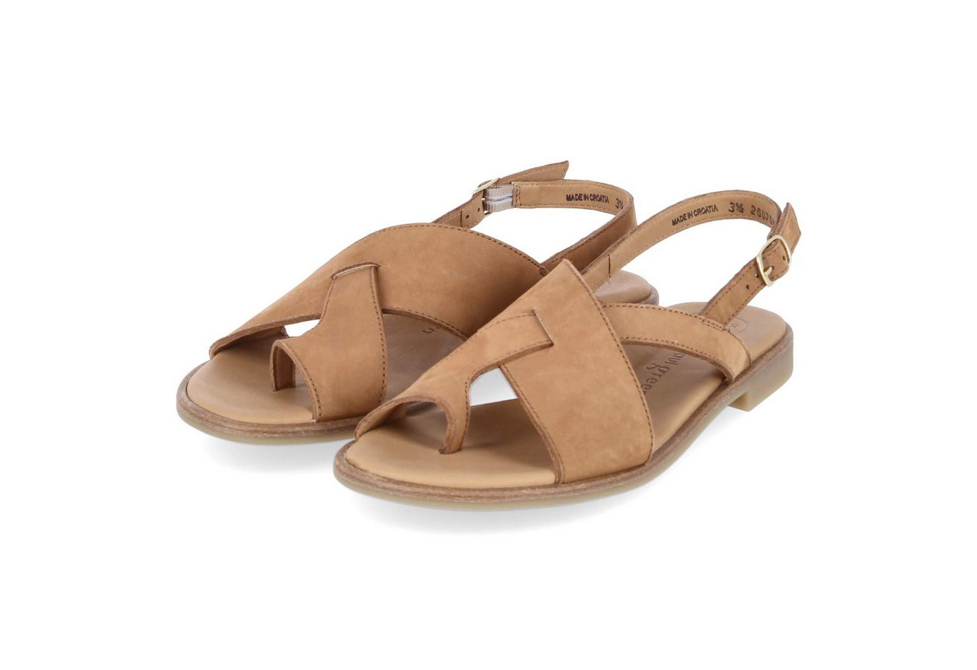 Paul Green 6216-009 Damen Rauleder beige Sandalette