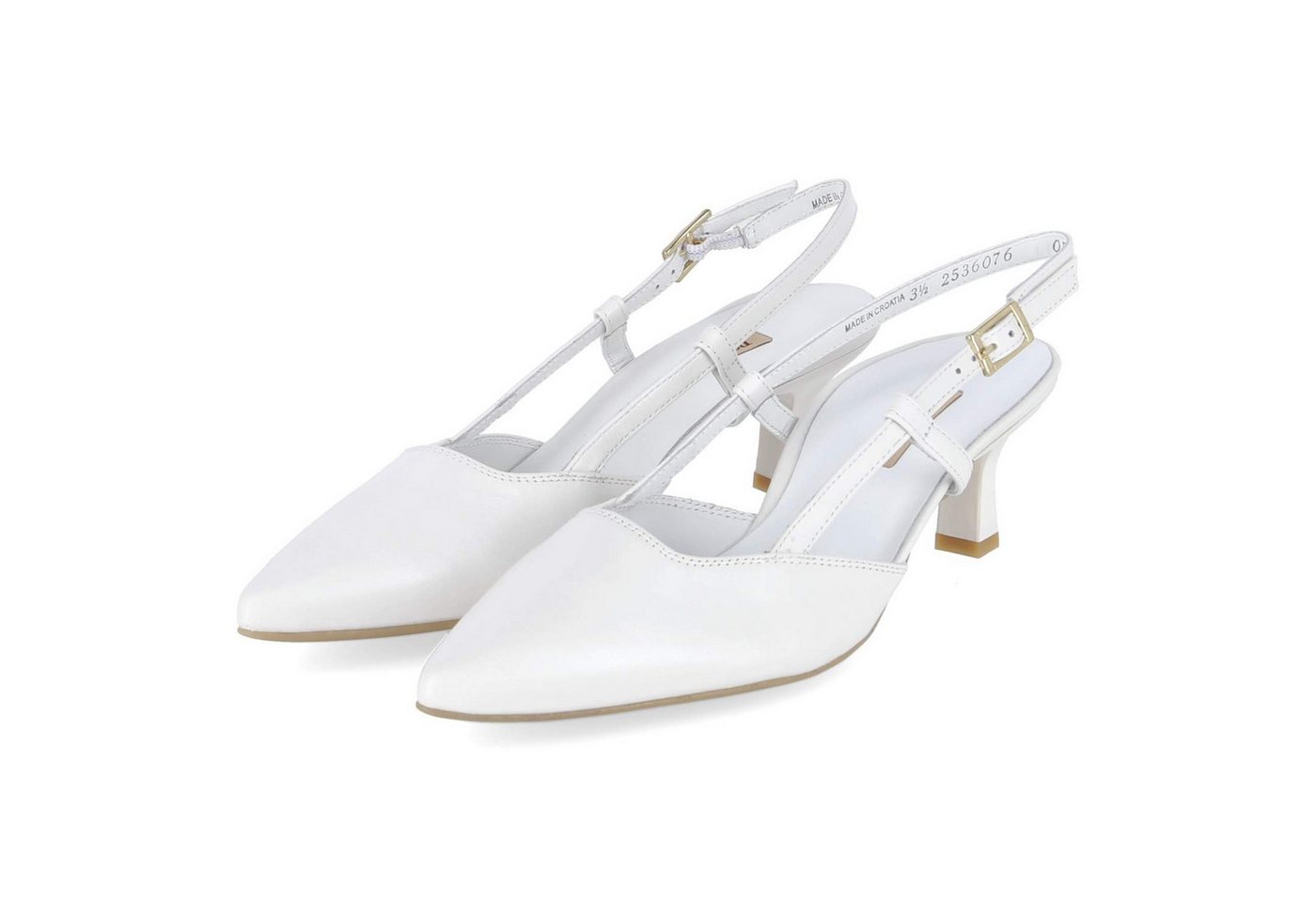 Paul Green 7992-119 Damen Glattleder weiss Slingpumps