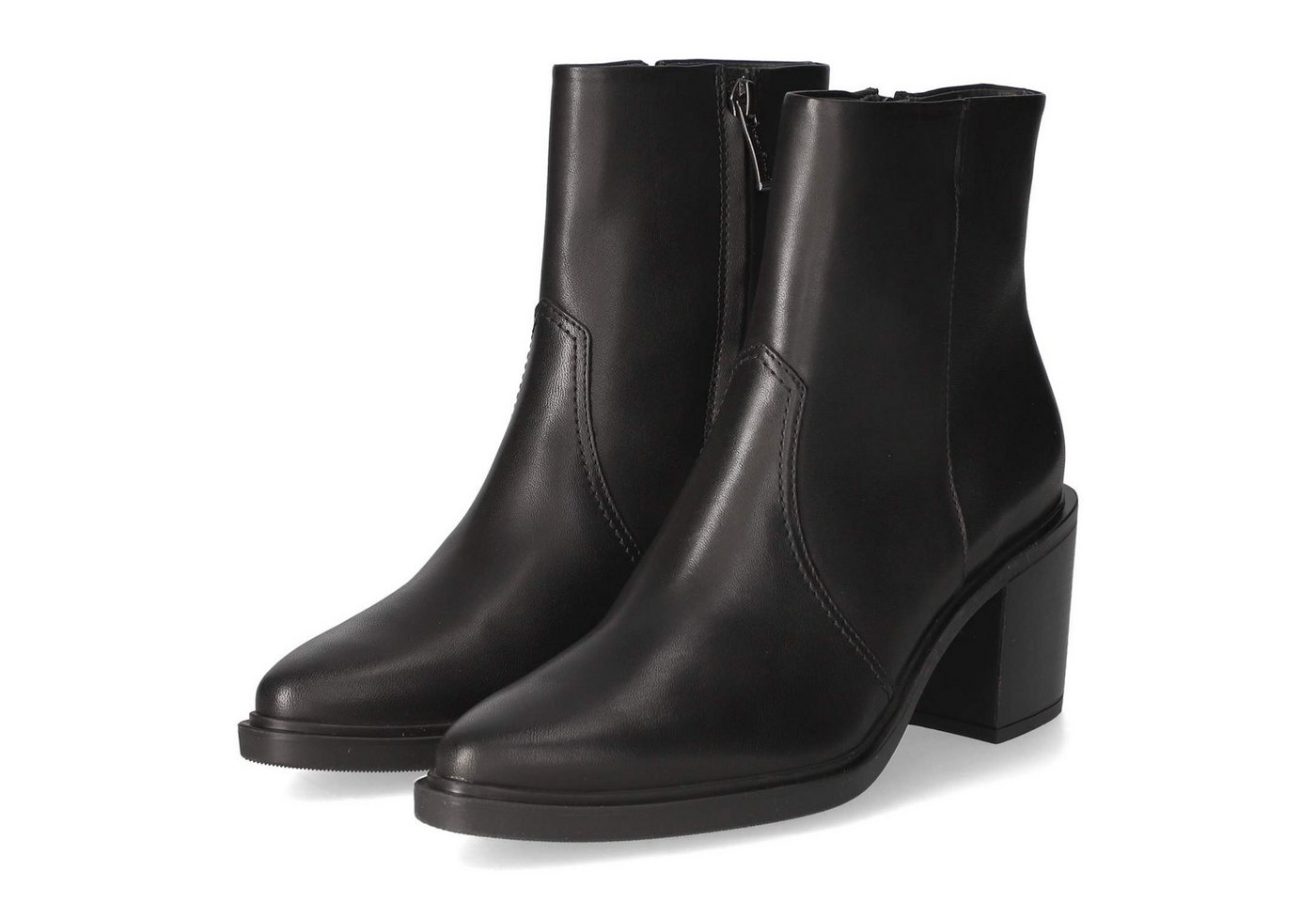 Paul Green 8244-00 Damen Glattleder schwarz Schlupfstiefel