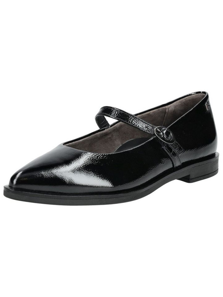 Paul Green Ballerinas Leder Riemchenballerina (schwarz)