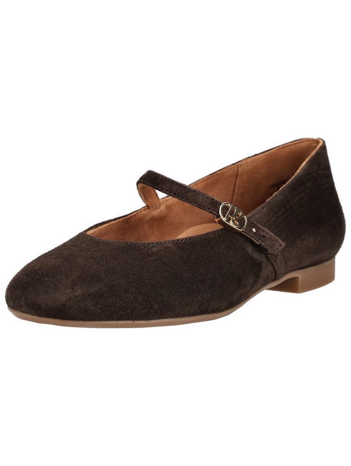 Paul Green Ballerinas Veloursleder Riemchenballerina (braun)