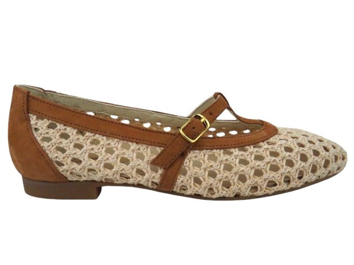 Paul Green Diva Nubuk natur sisal Hochfrontpumps