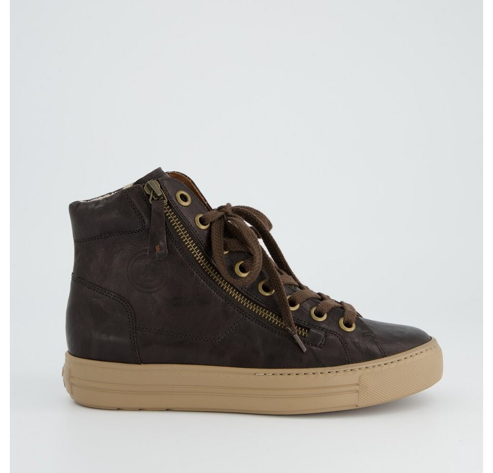 Paul Green - Hightop-Sneaker - Braun Schnürschuh