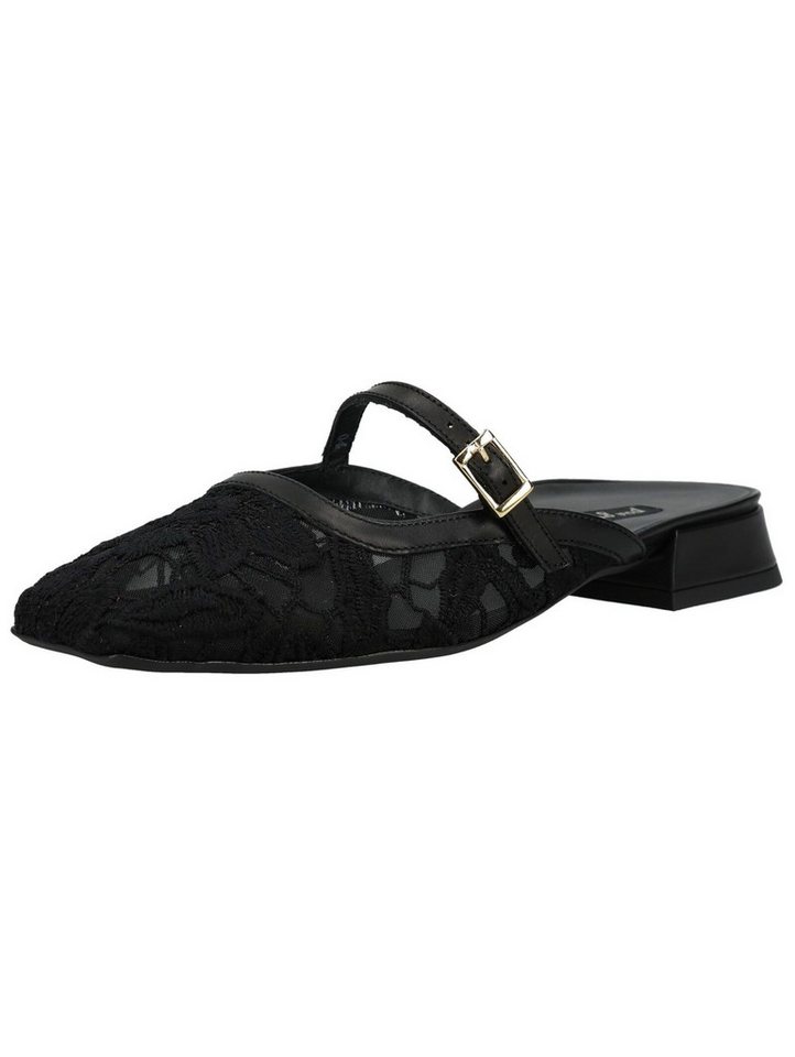 Paul Green Sandalen Leder/Textil Pantolette (schwarz)
