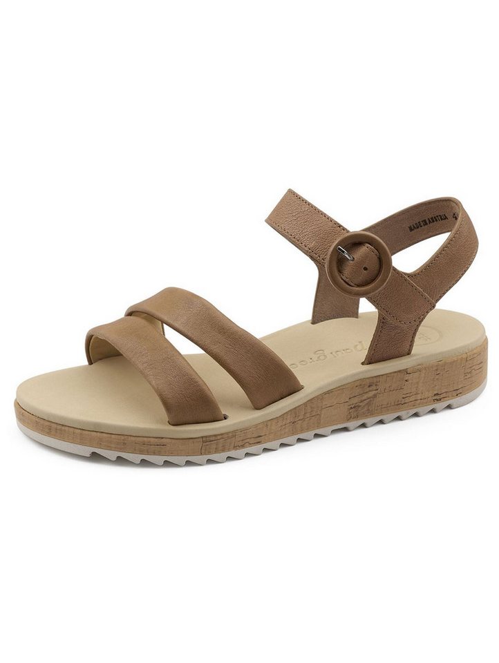 Paul Green Sandalen Glattleder Riemchensandale (braun)