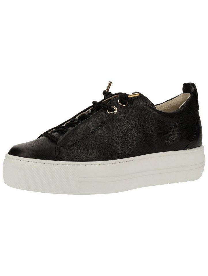 Paul Green Sneaker Glattleder Sneaker (schwarz/gold)
