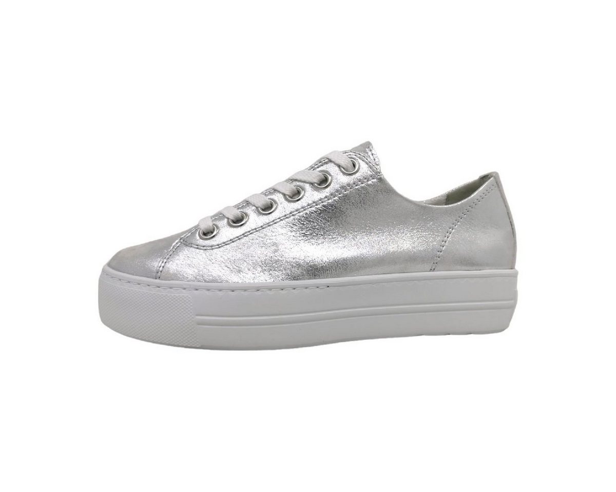 Paul Green sportlicher Schnürer Schnürschuh (silber)