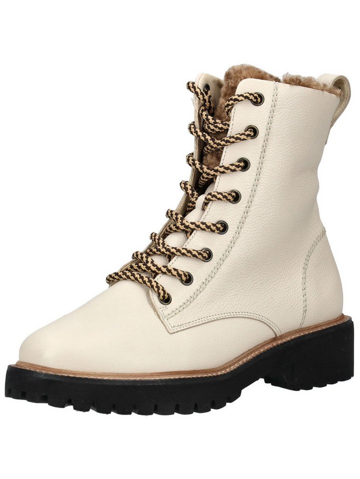 Paul Green Stiefelette Glattleder Schnürstiefelette (beige)