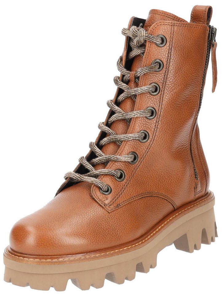 Paul Green Stiefelette Glattleder Schnürstiefelette (braun)
