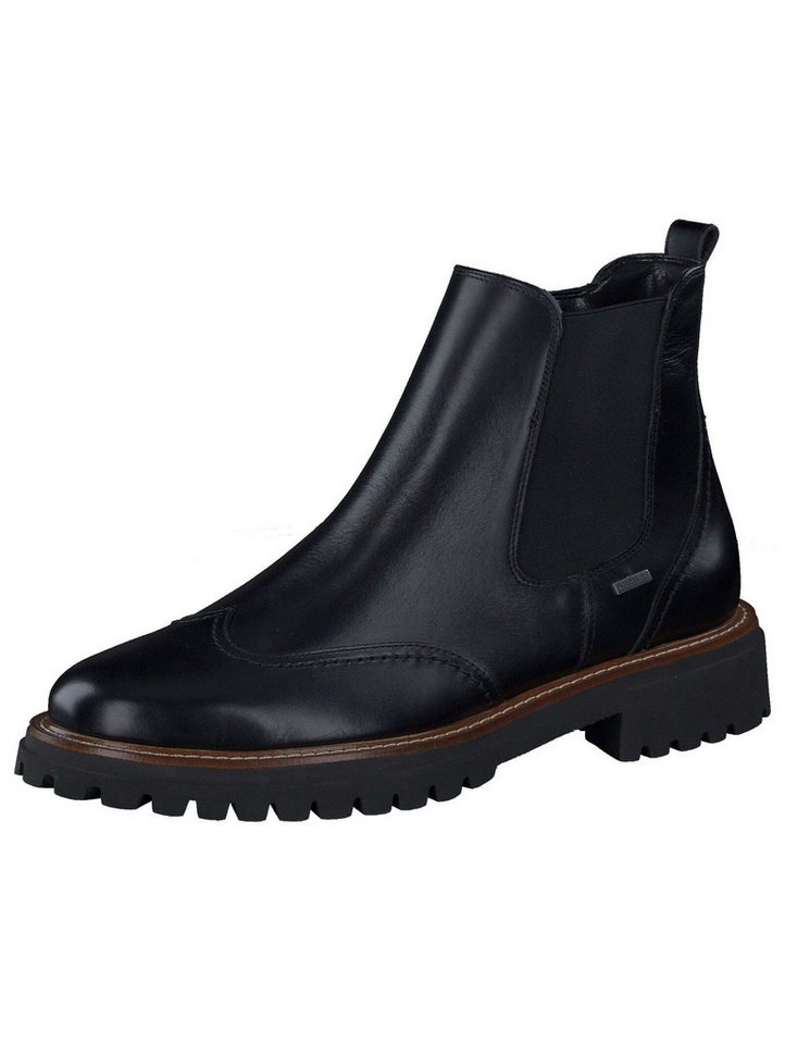 Paul Green Stiefelette Glattleder Schnürstiefelette (schwarz)