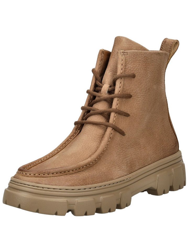 Paul Green Stiefelette Nubukleder Schnürstiefelette (braun)