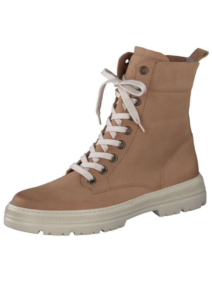 Paul Green Stiefelette Nubukleder Schnürstiefelette (braun)