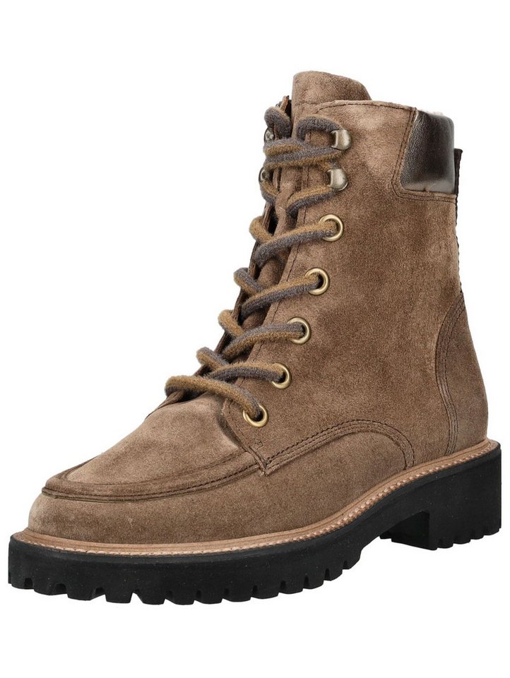 Paul Green Stiefelette Veloursleder Schnürstiefelette (braun)