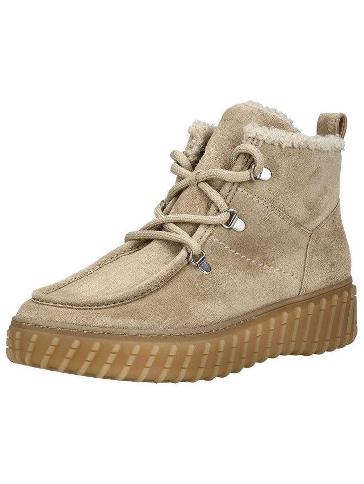 Paul Green Stiefelette Veloursleder . Schnürstiefelette