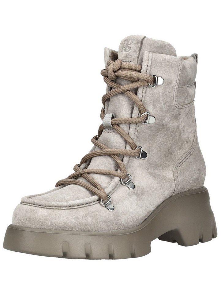 Paul Green Stiefelette Veloursleder Schnürstiefelette (grau)