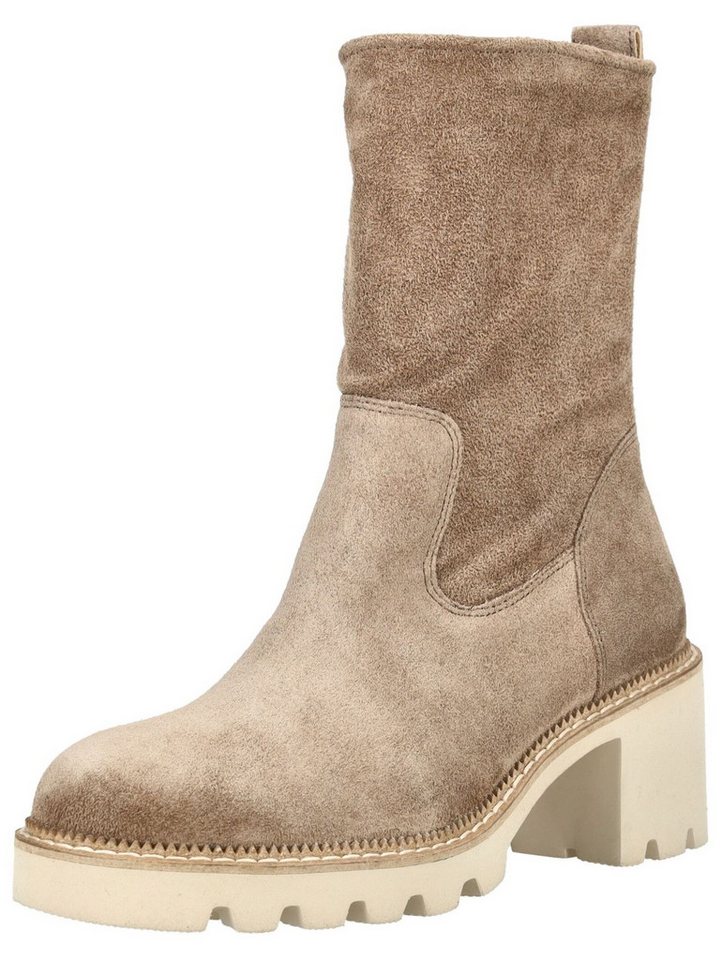 Paul Green Stiefelette Veloursleder Stiefelette (beige)