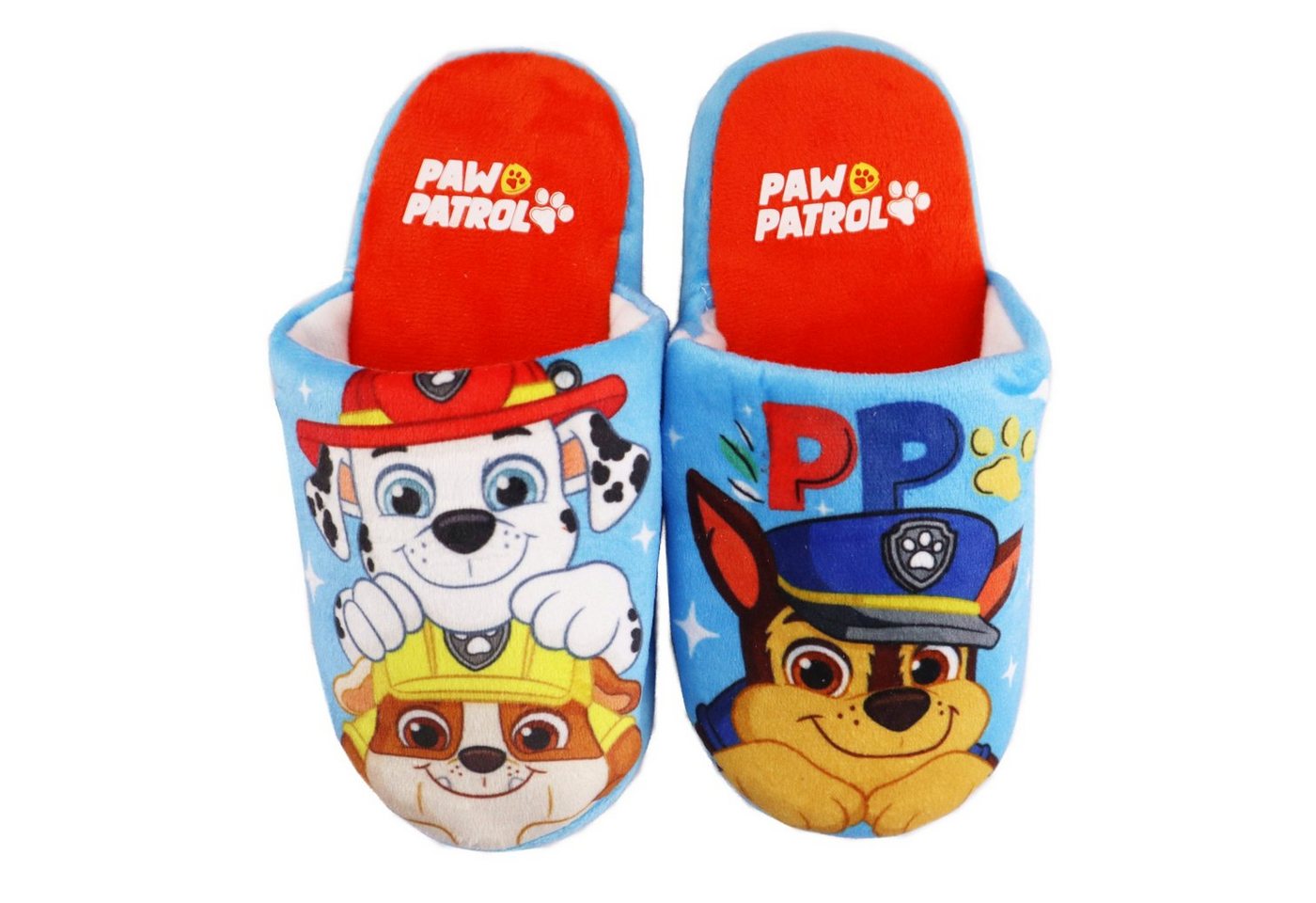 Paw Patrol Chase Rubble Kinder Jungen Hausschuhe Slipper Pantoffel Schlüpfschuhe Gr. 26 bis 33