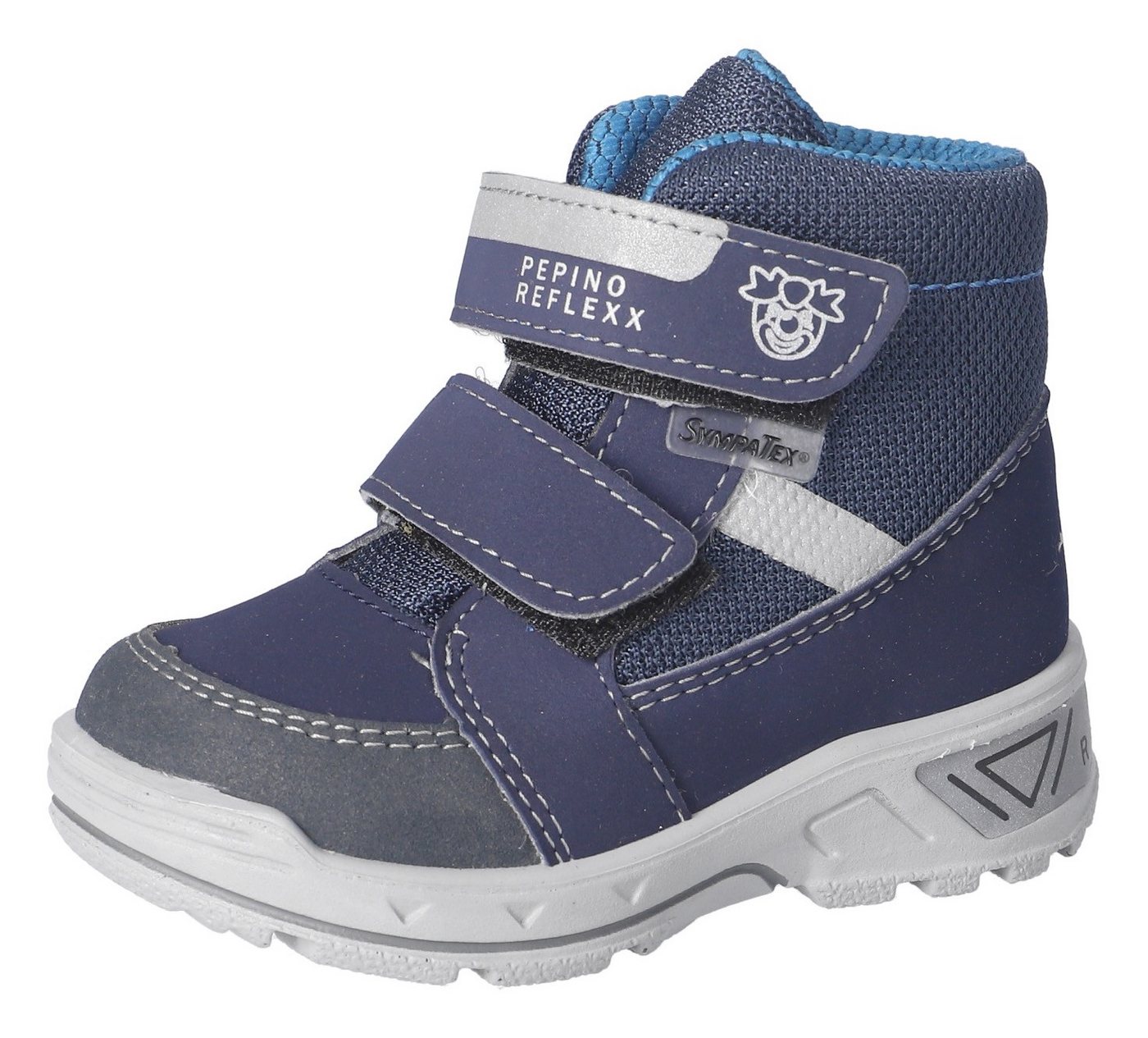 PEPINO by RICOSTA Flo WMS: mittel Winterstiefel Klettschuh mit Warmfutter, Größenschablone zum Download (blau)