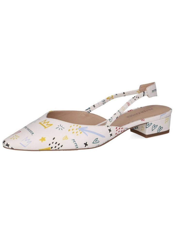 Peter Kaiser Pumps Leder Slingpumps (weiß)