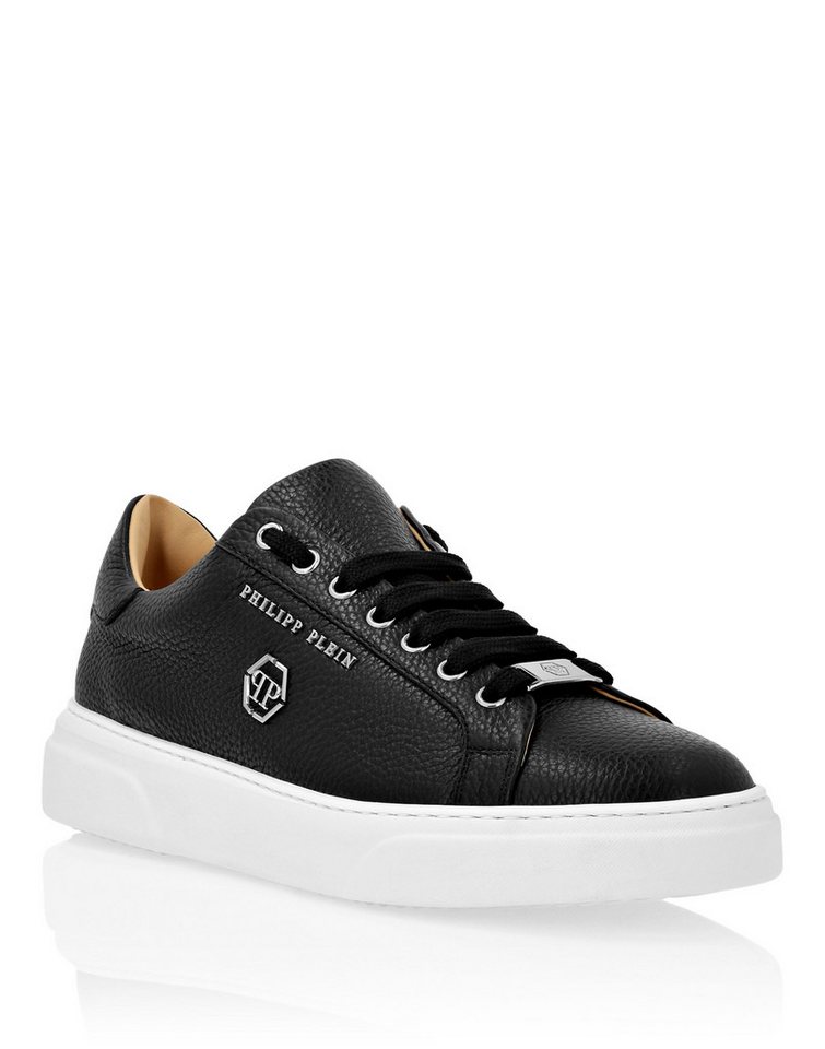 PHILIPP PLEIN Leather Lo-Top Sneakers Hexagon Sneaker (schwarz)