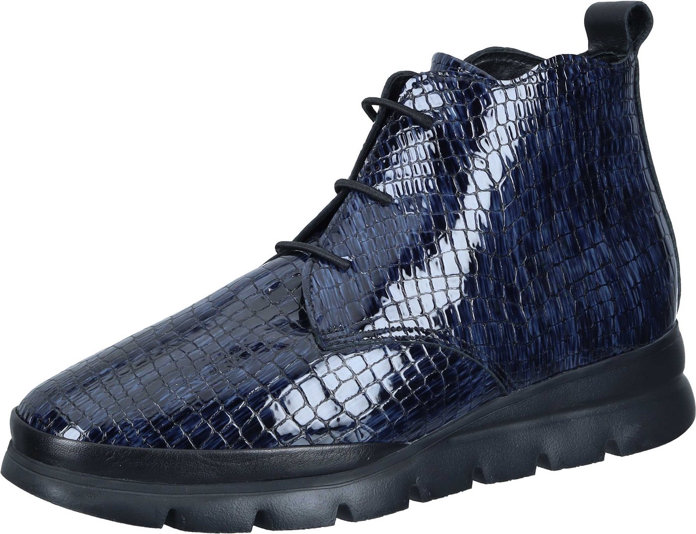 Piazza Stiefeletten Schnürstiefelette aus echtem Leder (blau)