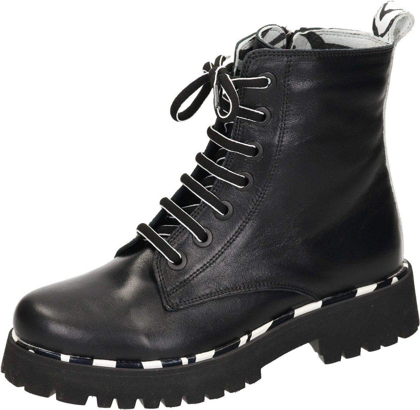 Piazza Stiefeletten Schnürstiefelette aus echtem Leder (schwarz)