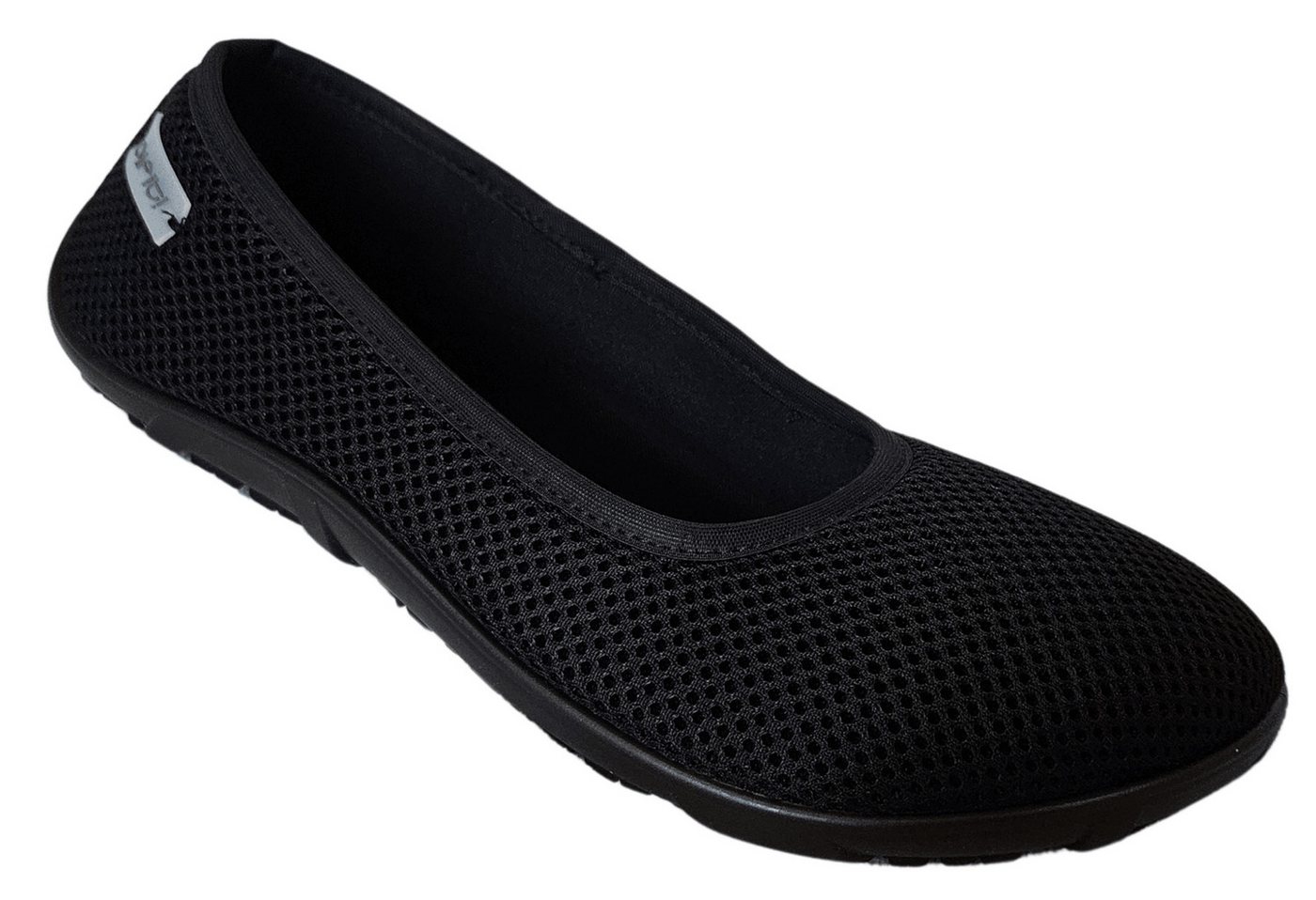 pifit! Ballerina "style", Stretch, Mesh, schwarz, bordeaux 32401-1 Barfußschuh ideal bei Hallux Valgus