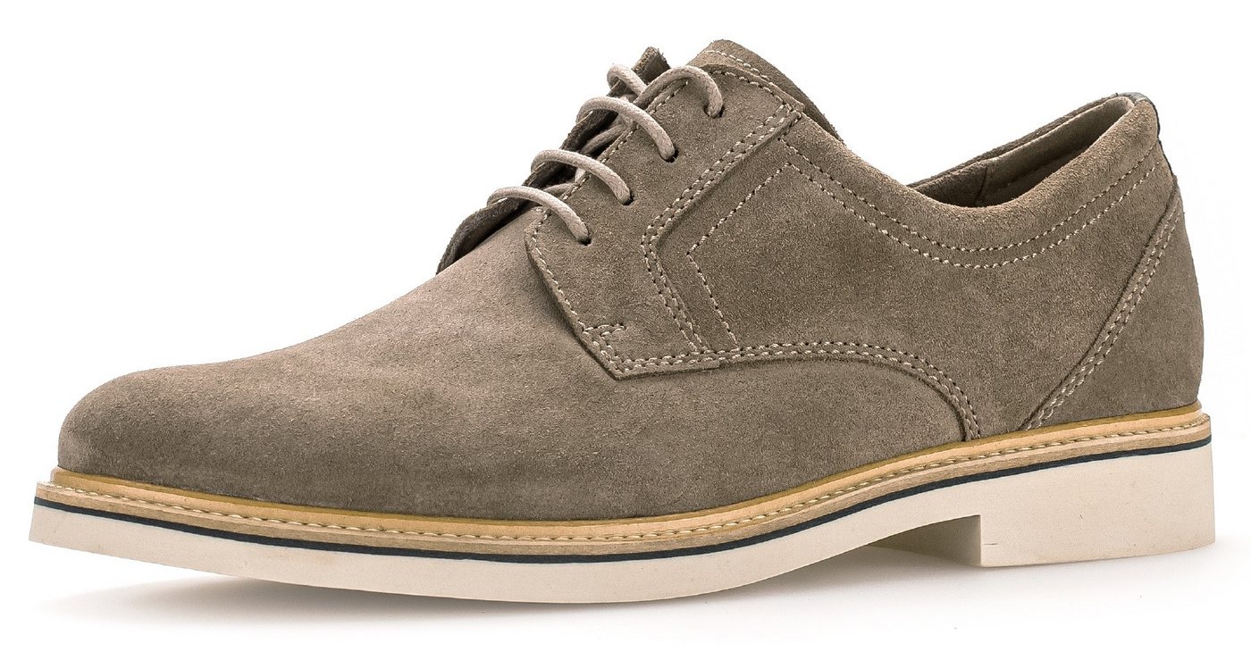 Pius Gabor Schnürschuh, Blockabsatz, Businessschuh, Halbschuh mit Ziernähten, G-Weite