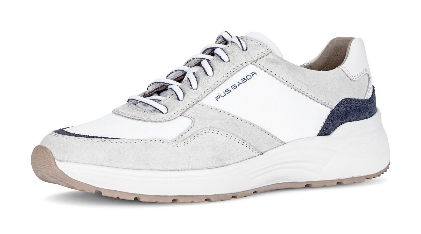 Pius Gabor Sneaker, Freizeitschuh, Halbschuh, Schnürschuh mit Kontrastbesätzen, G-Weite