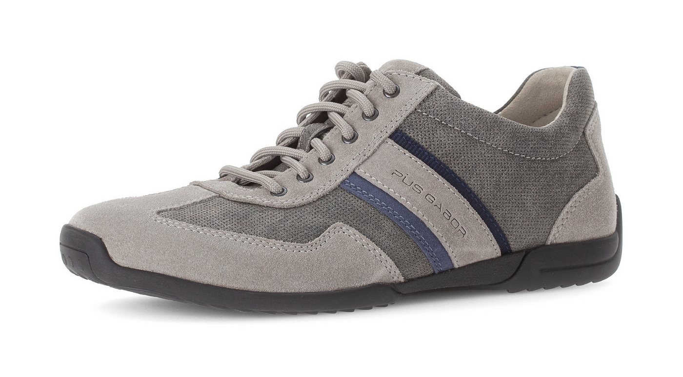 Pius Gabor Sneaker, Freizeitschuh, Halbschuh, Schnürschuh mit Logo, Weite G (weit) (grau)