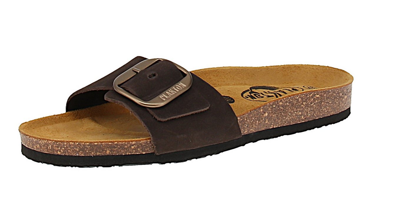 Plakton 181018 Bis 3 Nobuck - Damen Pantolette - Marron Sandale