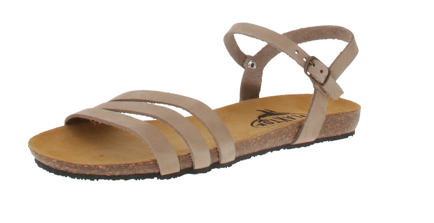 Plakton 575080 Mam Alou Nobuck - Damen Schuhe Sandaletten - Taupe Sandale
